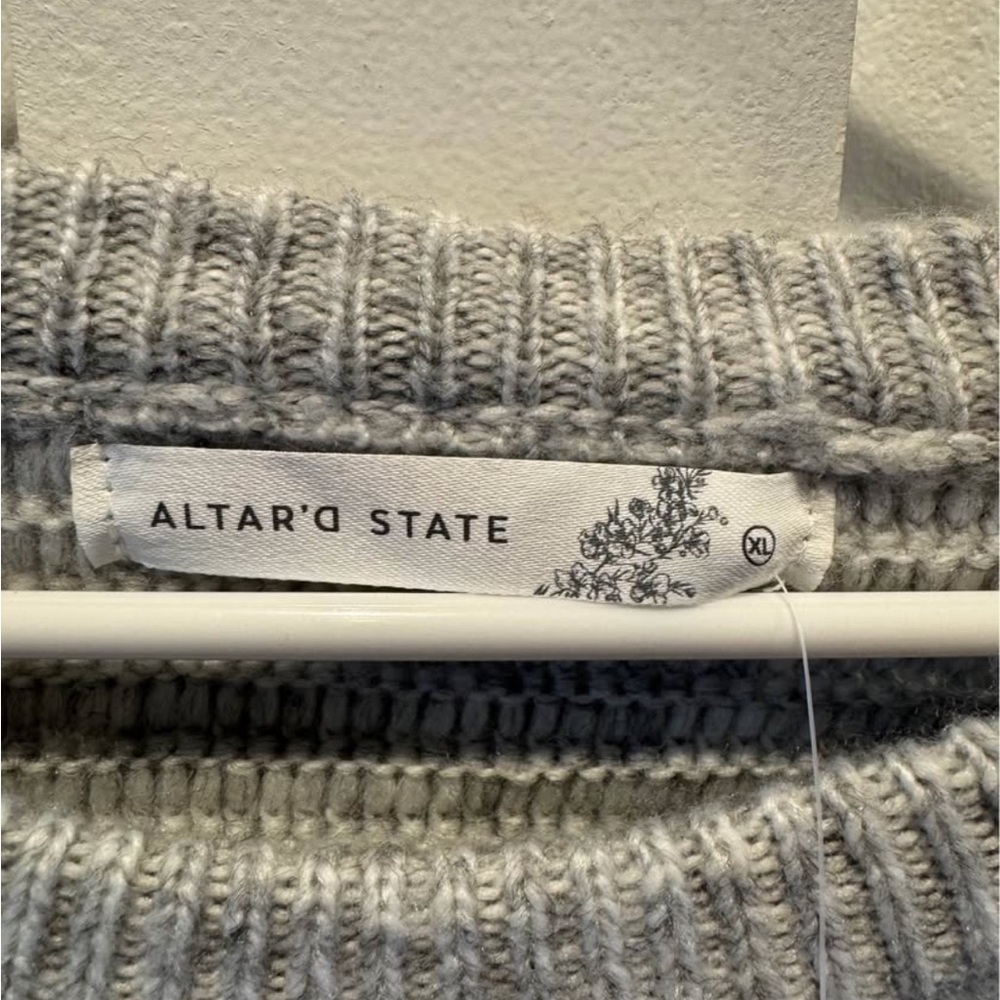 NWT Altar'd State Reya Ribbed   Sweater X-Large - Picture 4 of 6